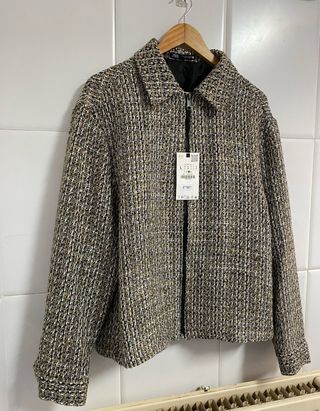 Chaqueta Tweed Zara Talla L