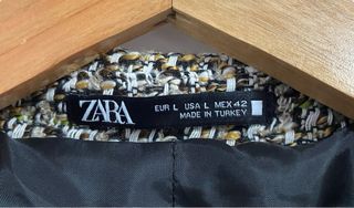 Chaqueta Tweed Zara Talla L