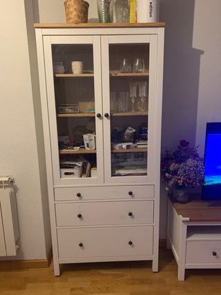 Vitrina Hemnes Ikea Blanca Madera