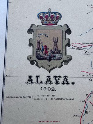 Mapa antiguo Álava 1902