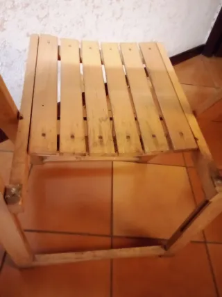 Silla de madera maciza plegable