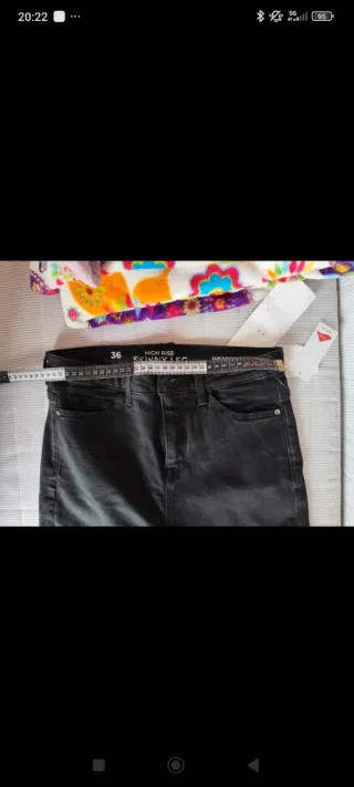 Vaqueros elásticos negros Lycra Talla S/36