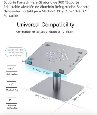 Soporte para portátil giratorio