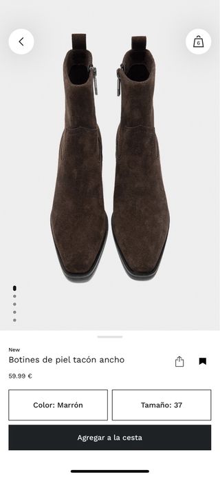 Botines piel tacón ancho marrón