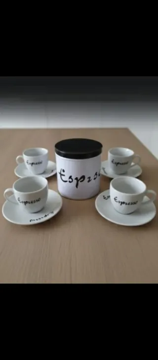Juego 4 tazas café espresso