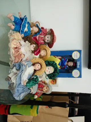 Set bambole ceramica da collezione