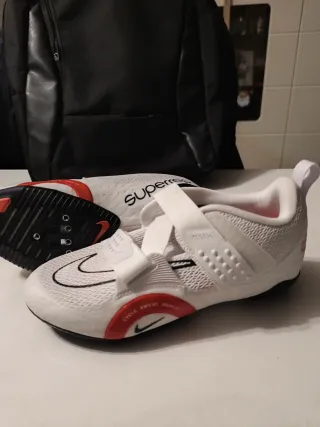 Zapatillas Ciclismo Mujer Nike Blancas Rojas