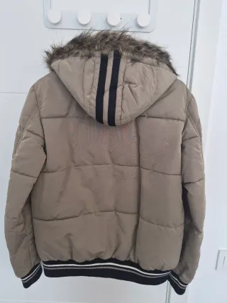 Chaqueta acolchada hombre beige