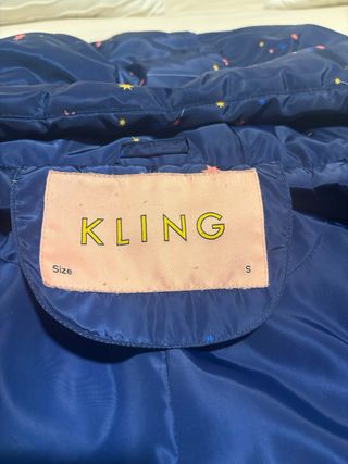 Abrigo Kling invierno estrellas como nuevo