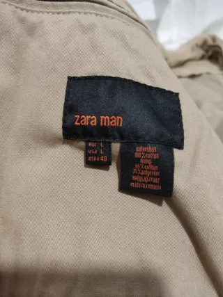 Chaqueta Zara Beige Militar