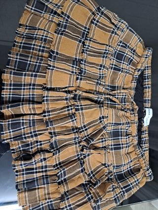 Falda pantalón cuadros escoceses Bershka M