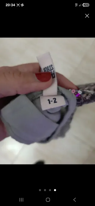 Vestido fiesta niña lentejuelas gris