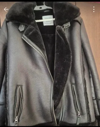 Chaqueta aviador negra forrada