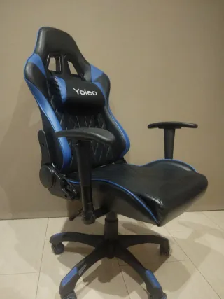 Silla Gaming Yoleo Negra y Azul