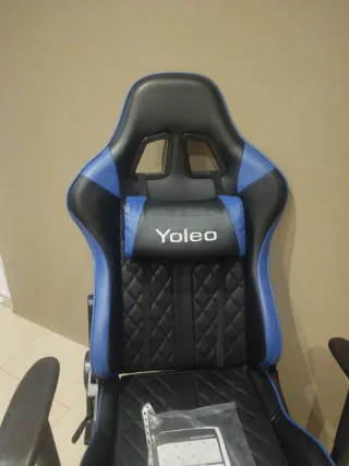 Silla Gaming Yoleo Negra y Azul
