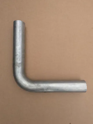 Tubo codo 90° extra lungo escape silenciador 35mm