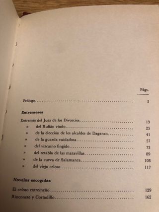 Entremeses y Novelas Escogidas / Cervantes