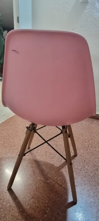 4 Sillas Comedor Rosa Madera