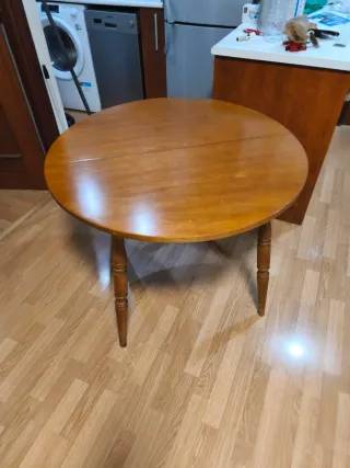 Mesa redonda de madera 80 cm