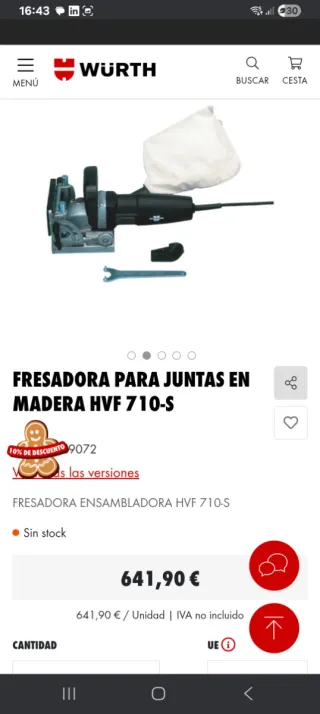 Fresadora de galletas profesional