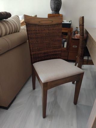 Mesa comedor madera con 4 sillas