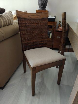 Mesa comedor madera con 4 sillas