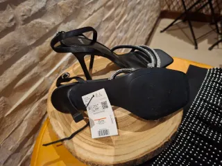 Sandalias Mango Tacon Brillantes