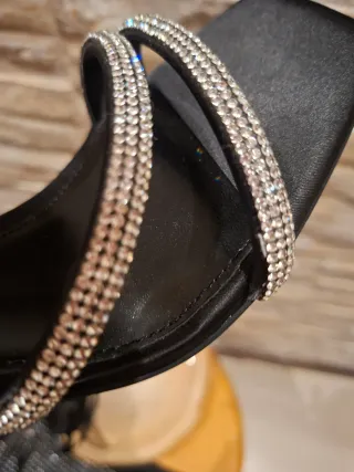 Sandalias Mango Tacon Brillantes