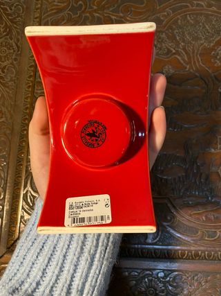 Porta velas Bordallo Pinheiro vermelho