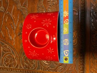 Porta velas Bordallo Pinheiro vermelho