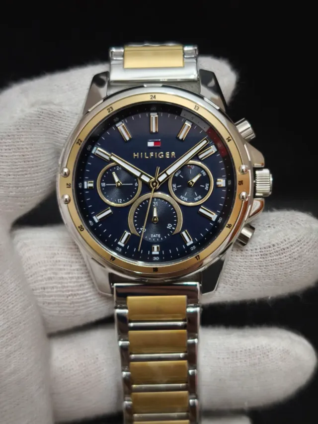 Reloj Tommy Hilfiger Hombre Azul y Dorado