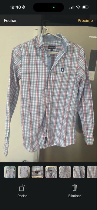 Camisa xadrez azul 11/12 anos Lion oficial