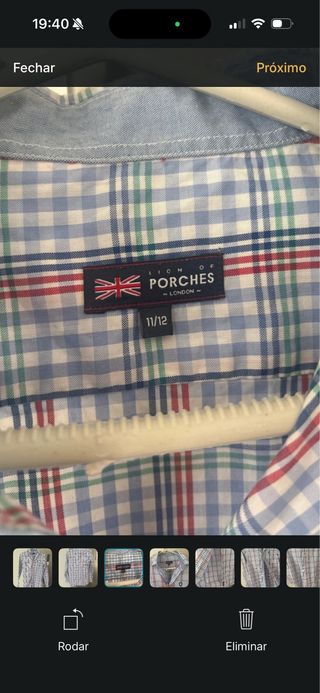 Camisa xadrez azul 11/12 anos Lion oficial