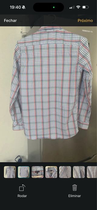 Camisa xadrez azul 11/12 anos Lion oficial