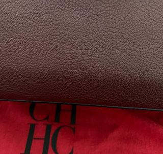 Bolso Carolina Herrera Piel Verde y Rojo