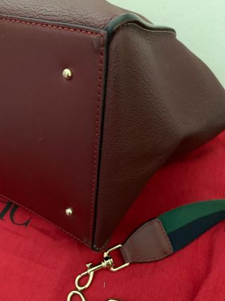 Bolso Carolina Herrera Piel Verde y Rojo
