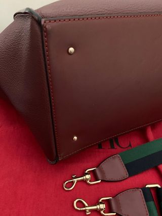 Bolso Carolina Herrera Piel Verde y Rojo