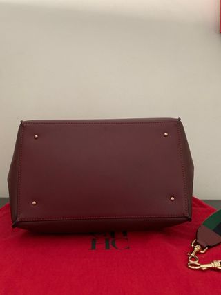 Bolso Carolina Herrera Piel Verde y Rojo