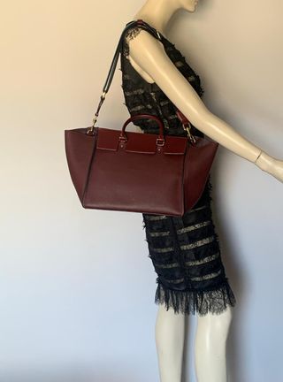 Bolso Carolina Herrera Piel Verde y Rojo