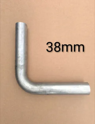 Tubo codo 90° extra lungo escape silenciador 38mm