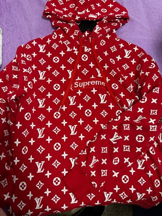 Sudadera Louis Vuitton Roja Monograma