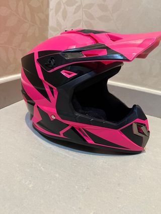 Casco FOX Motocross Rosa y Negro
