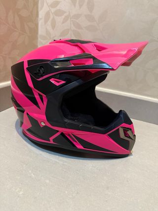 Casco FOX Motocross Rosa y Negro