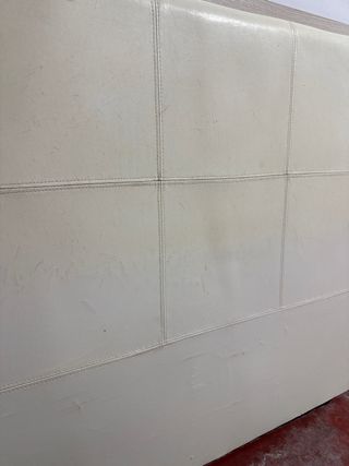 Cabecero cama polipiel crema 150cm