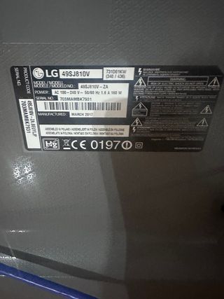 Televisión LG 49SJ810V