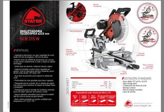 Ingletadora telescópica. 315mm