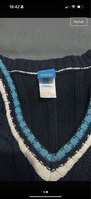 Camisola Manga-Cava Adams Kids 10 anos