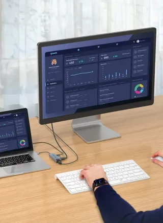 Lemorele Hub USB C con Ethernet, Adaptador USB C 5