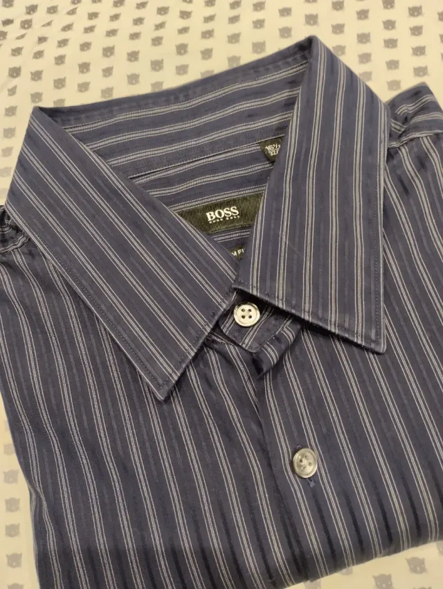 Camisa Hugo Boss Talla M Rayas Azules