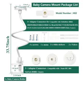 Soporte flexible para vigilabebés universal
